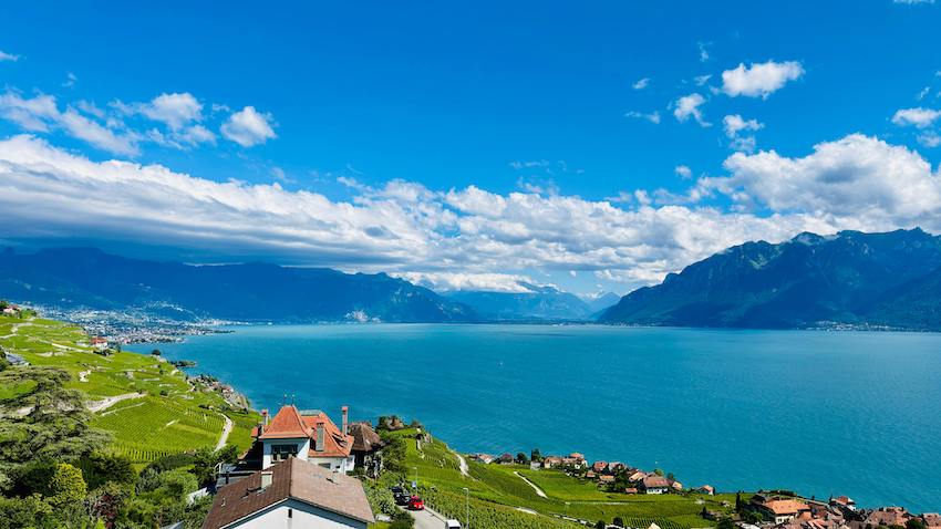 Lac Léman en Suisse près de Genève