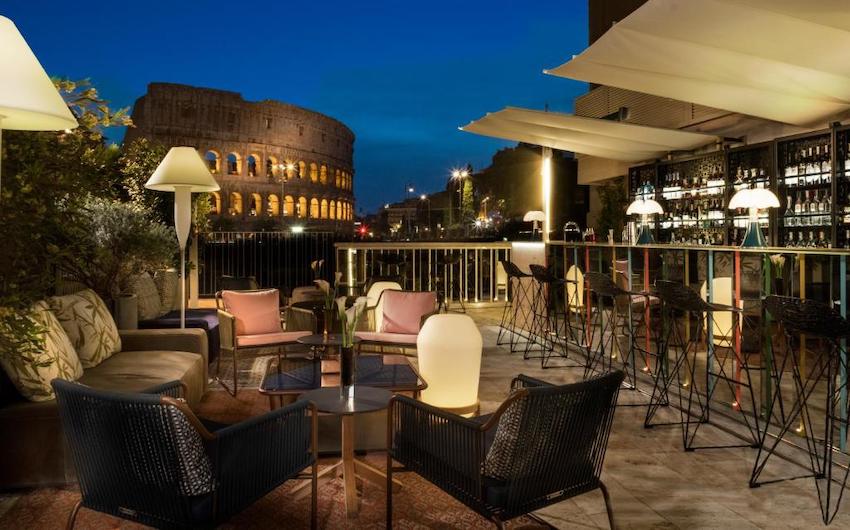 Terrasse de l’hôtel Palazzo Manfredi à Rome